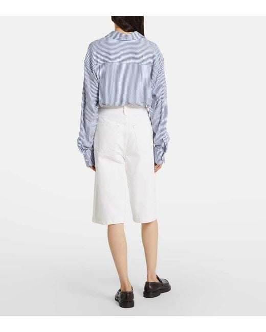 FRAME White The Boy Denim Bermuda Shorts
