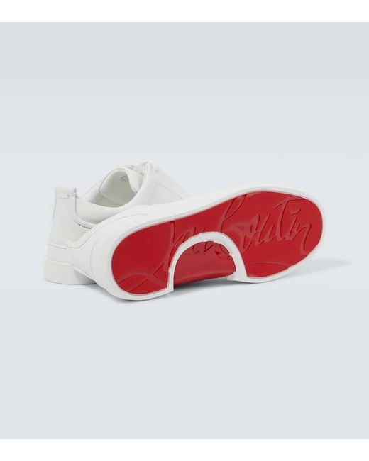 Christian Louboutin White Jimmy Leather Sneaker for men