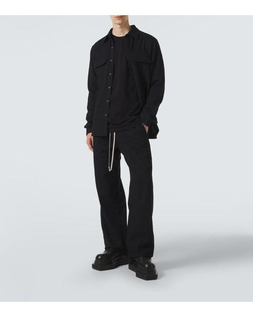 Rick Owens Black Cotton Jersey T-Shirt for men