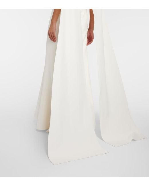 Safiyaa White Bridal Ginevra Embellished Gown