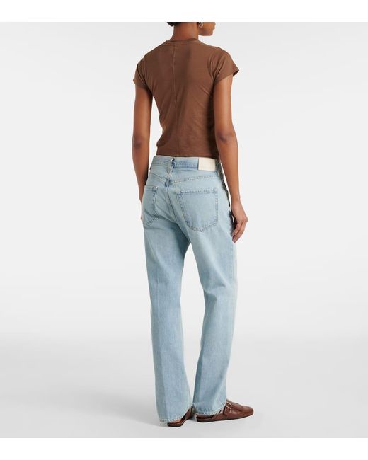 Citizens of Humanity Blue Baretta High-Rise Straight Jeans
