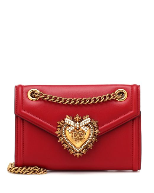 MINI SAC DEVOTION EN VEAU LISSE Dolce & Gabbana en coloris Red