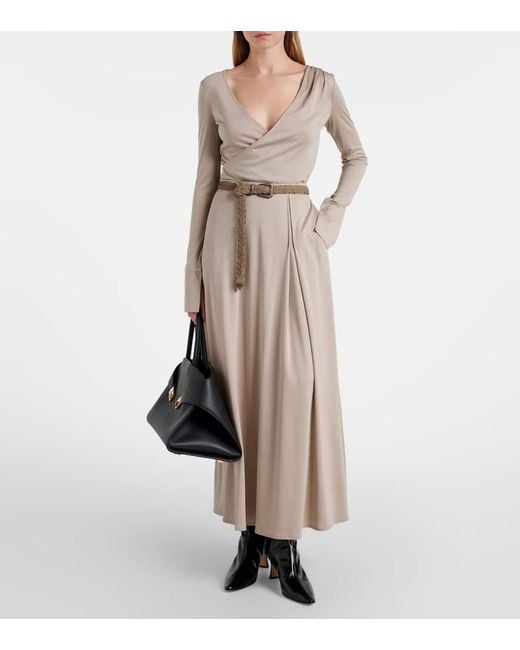 Max Mara Natural Stilla Virgin Wool Maxi Skirt