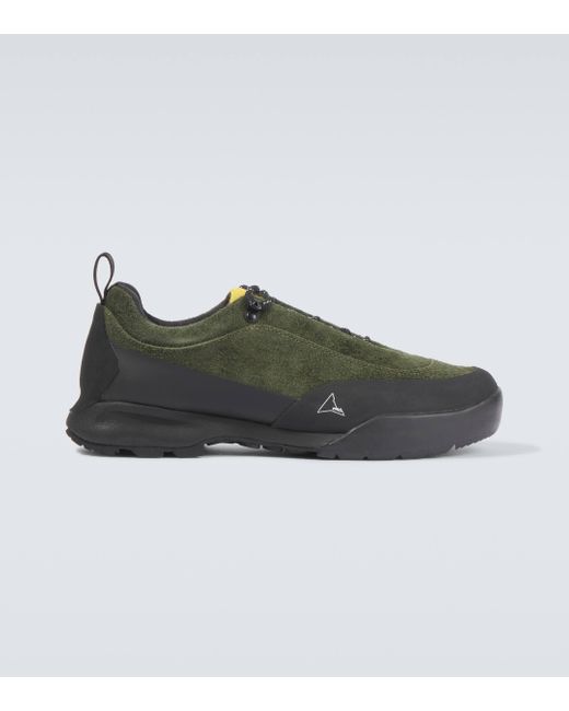 Roa Green Suede Lace-Up Hiking Boots for men