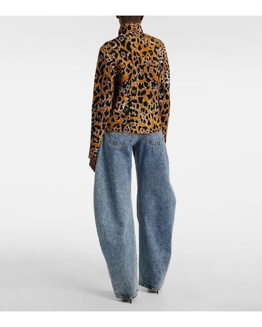 Alaïa Black Leopard Jacquard Sweater