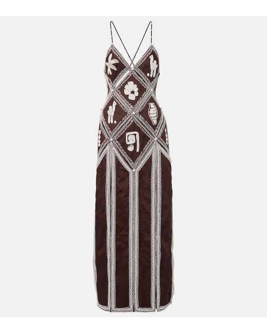 ALÉMAIS Brown X Laurence Leenaert Leandra Ramie Maxi Dress