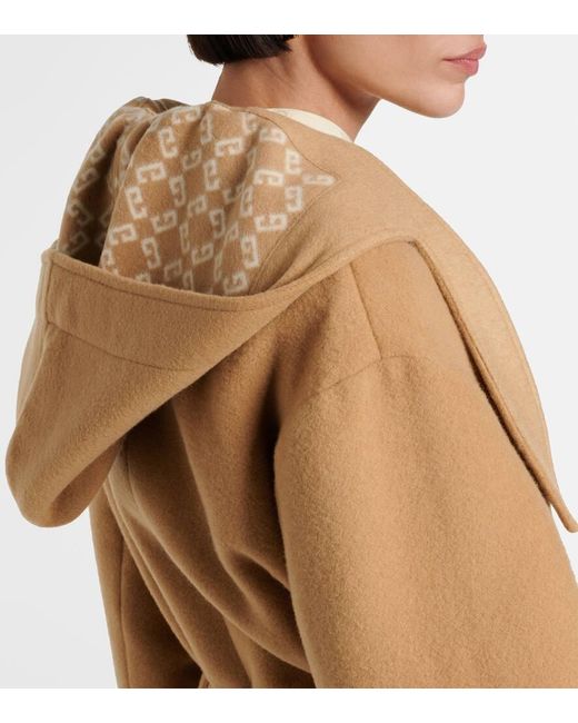 Givenchy Brown Mantel Aus Wolle Und Seide