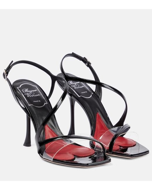 Roger Vivier Multicolor I Love Vivier Pvc And Patent Leather Sandals