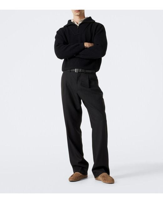 Saint Laurent Brown Le Loafer Suede Penny Loafers for men