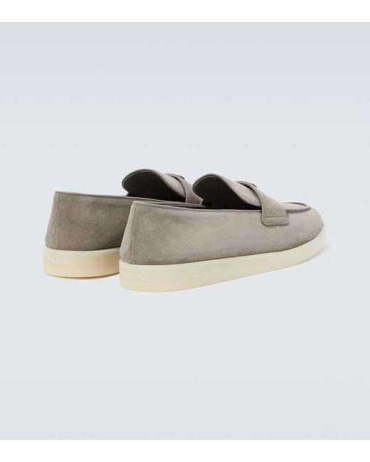 Mocassini di Prada in Gray da Uomo