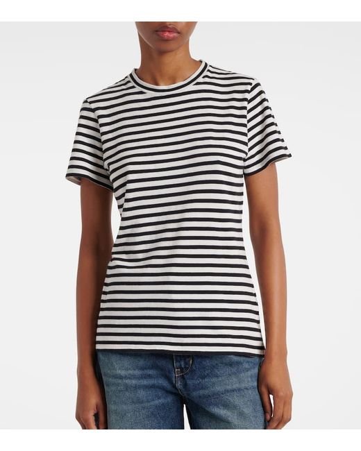 Camiseta Mariela De Algodon A Rayas Nili Lotan de color Black
