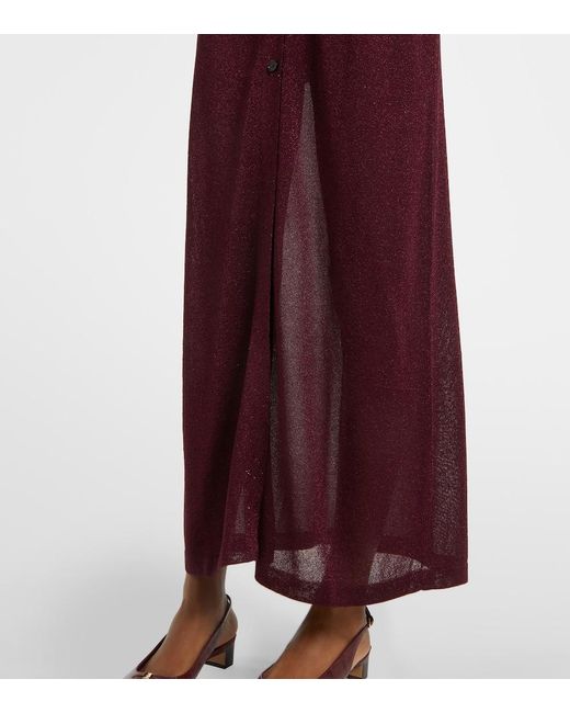 Ferragamo Purple Lame Cardigan