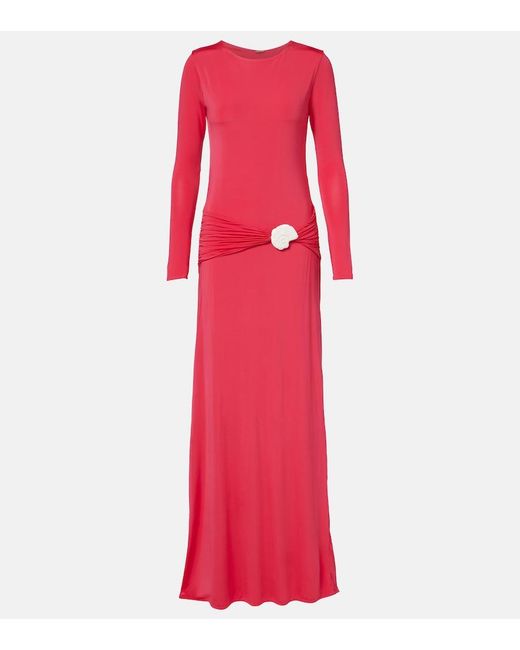 Cala De La Cruz Eres Gathered Jersey Maxi Dress