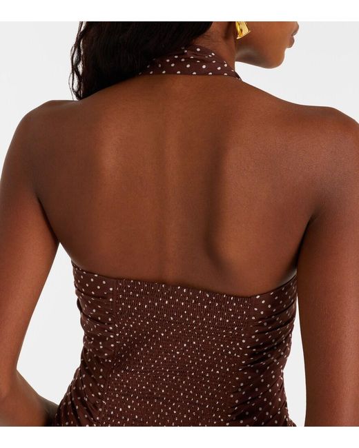 Posse Brown Edie Polka-Dot Minidress