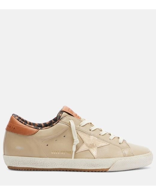 Golden Goose Deluxe Brand Natural Super-Star Leather Sneakers