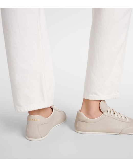 Prada White Sneakers Mit Logo-Print