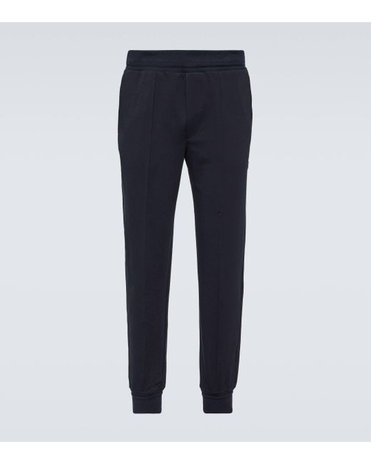 Zegna Blue Cotton-blend Sweatpants for men