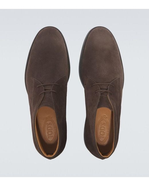 Tod's Brown Suede Desert Boots for men