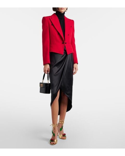 Valentino Red Virgin Wool Blazer