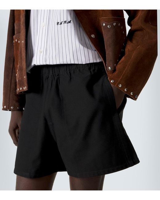 Bermudas De Sarga De Algodon Con Logo Bode de hombre de color Black