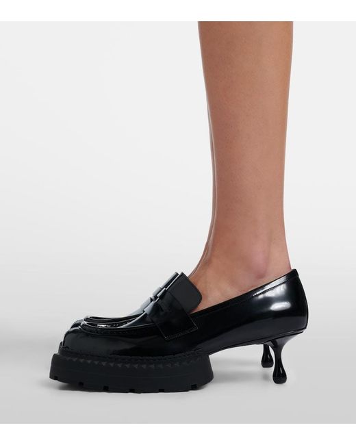 Noir Kei Ninomiya Black X Jimmy Choo Leather Loafer Pumps