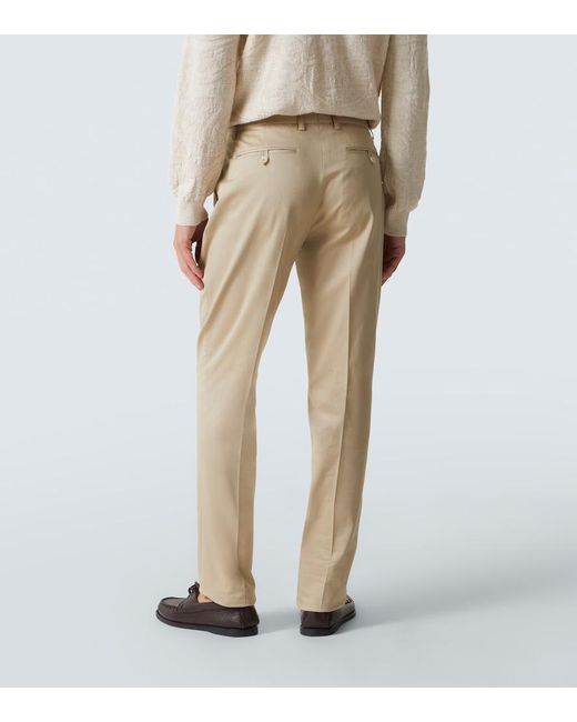 Etro Natural Cotton Slim Pants for men