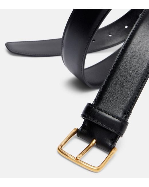 The Row Classic Leather Belt in Black | Lyst