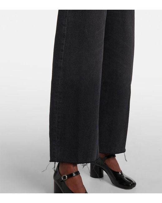 Citizens of Humanity Blue Ayla Cropped Wide-Leg Jeans