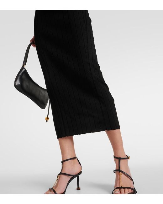 Jacquemus Black Bodycon Midi Dress La Robe Sierra