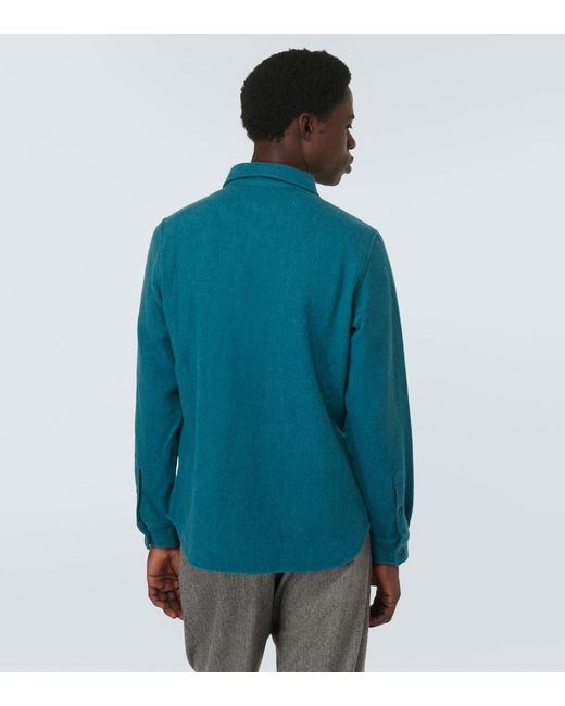 Camicia di God's True Cashmere in Blue da Uomo