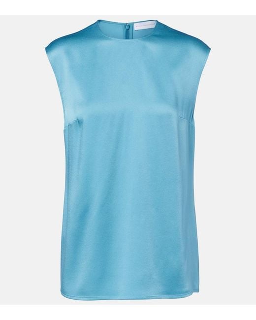 Stella McCartney Blue Satin Top