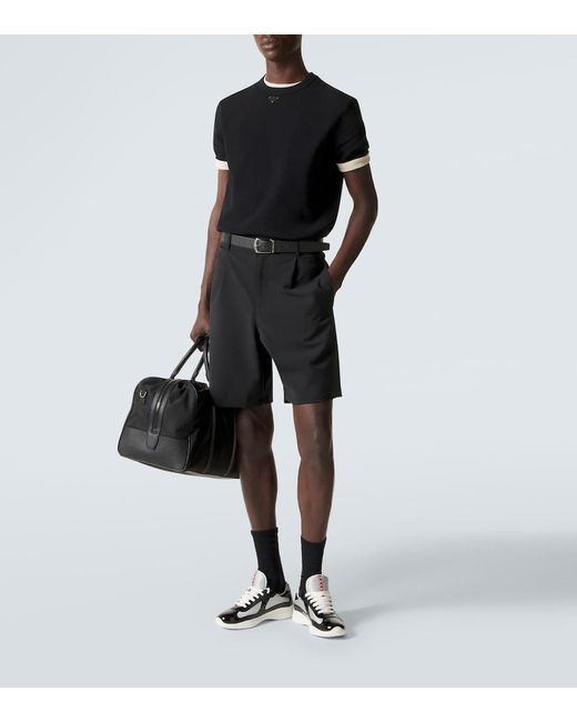 Prada Black Logo Cotton T-Shirt for men