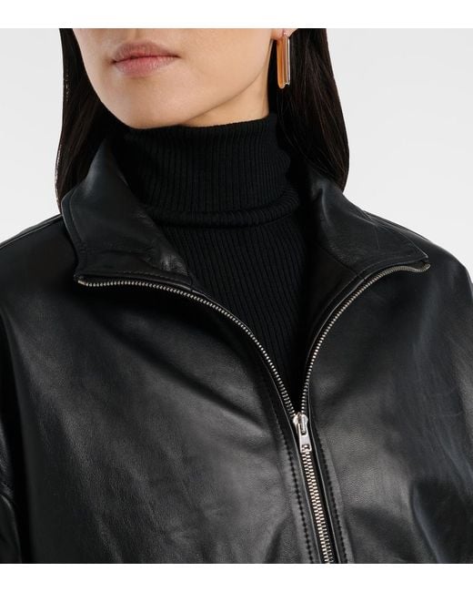 Yves Salomon Black Leather Jacket