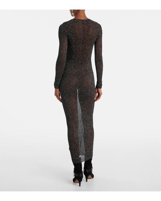 Isabel Marant Gray Maxikleid Fanelie Aus Lame