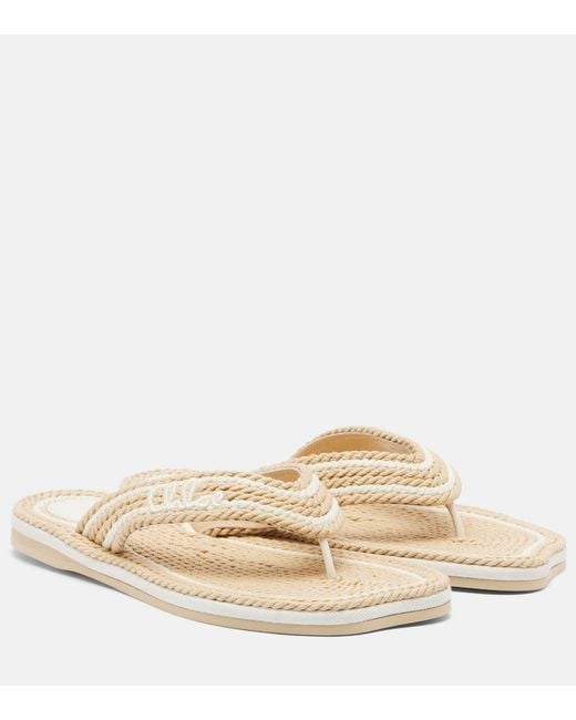 Chloé Natural Sand Thong Sandals