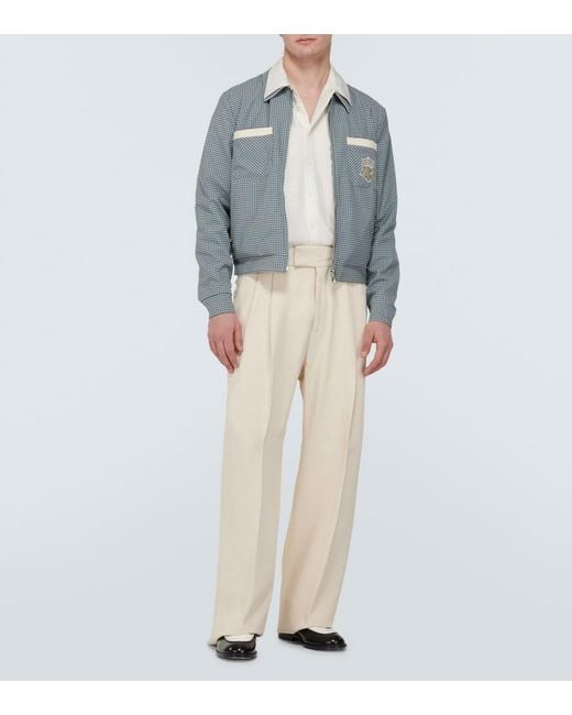Amiri Blue Reversible Checked Blouson for men