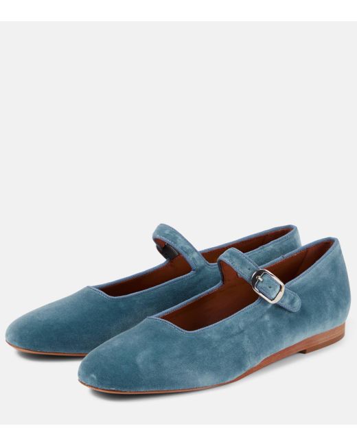 Ballerines Velvet Mary Jane Le Monde Beryl en coloris Blue