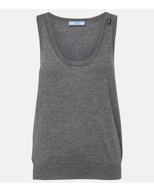 Prada Gray Cashmere Sweater Vest