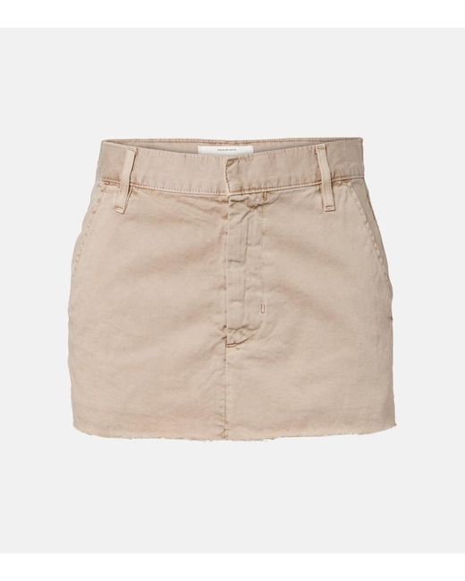 SLVRLAKE Denim Natural Chino Cotton Canvas Miniskirt