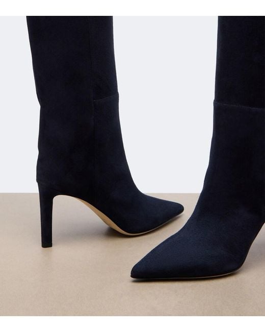 Jimmy Choo Blue Alizze Suede Knee-High Boots