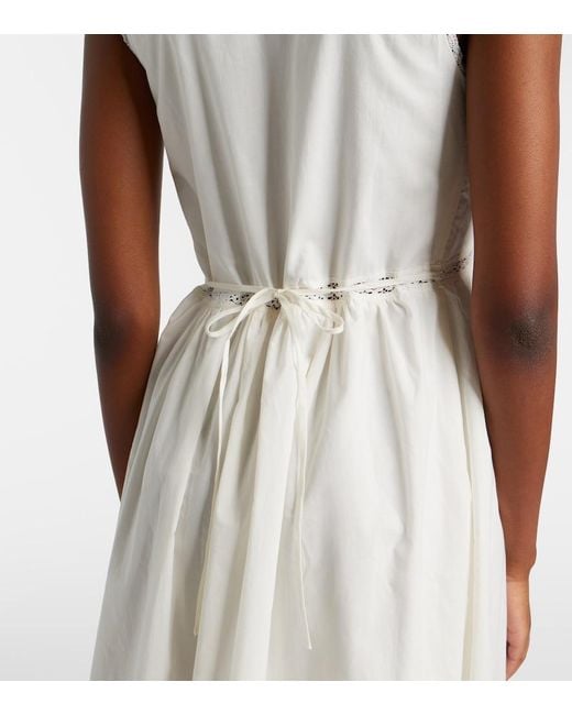 Faithfull The Brand White Fiora Cotton Lace Midi Dress
