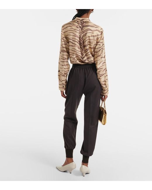 Stella McCartney Black Wool Flannel Sweatpants