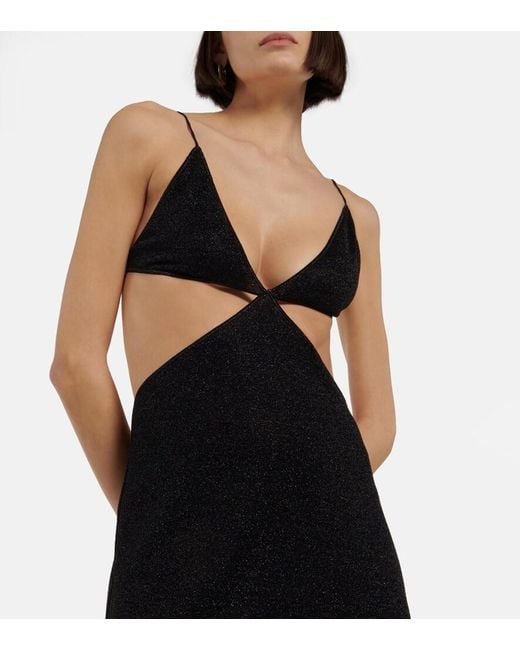 Oseree Black Lumiere Cut Out Dress