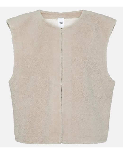 Jet Set Natural Sleeveless Shearling Vest