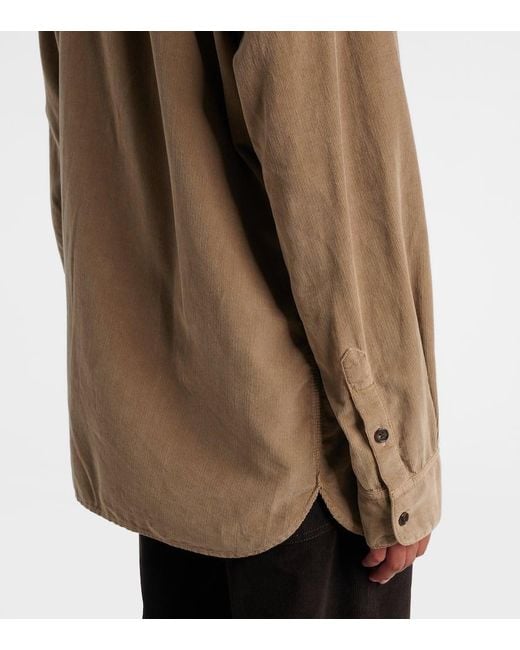 Camisa Sisilia De Pana De Algodon The Row de color Natural