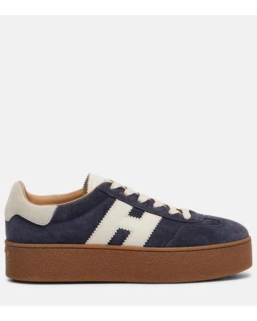 Hogan Blue Cool Suede Platform Sneakers