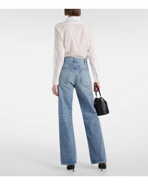 Jeans A Gamba Larga Mitchell di Nili Lotan in Blue
