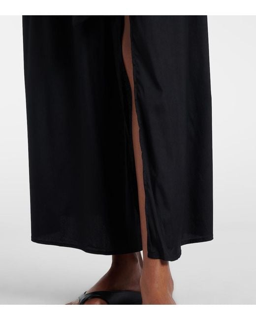 ViX Black Zoe Draped Maxi Skirt