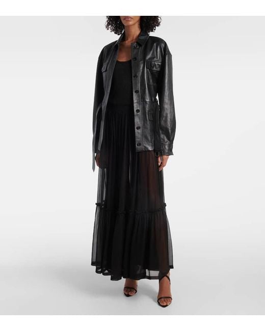Saint Laurent Black Top Aus Strick
