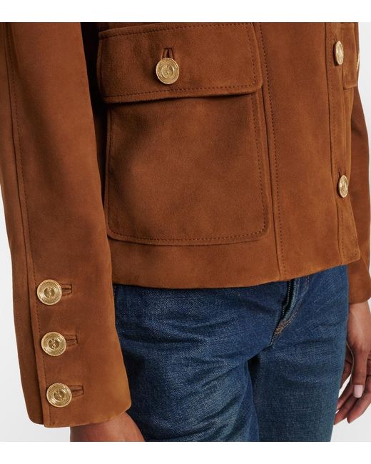 Saint Laurent Brown Suede Jacket